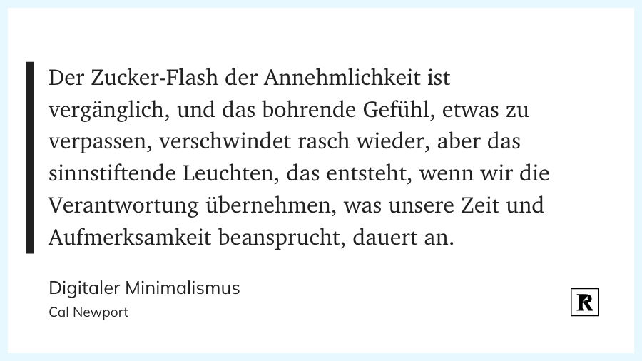 Zitat von Cal Newport zum Digitalen Minimalismus